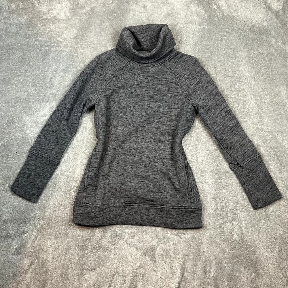 Lululemon Top You Tunic Womens 4 Heathered Grey Performance Athleisure